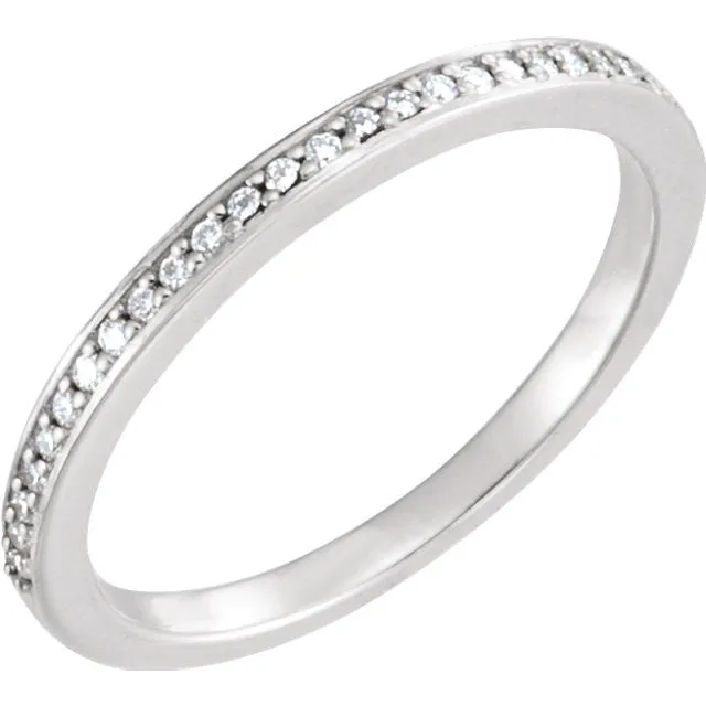 Platinum 1/8 CTW Diamond Band, Size 7
