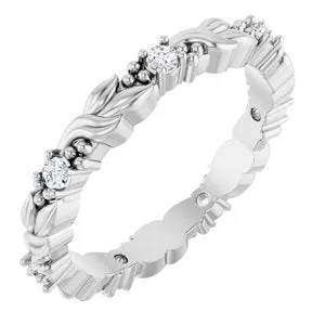 Platinum 1/8 CTW Natural Diamond Eternity Band Size 8