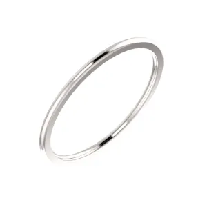 Platinum 1mm Comfort Fit Band, Size 7