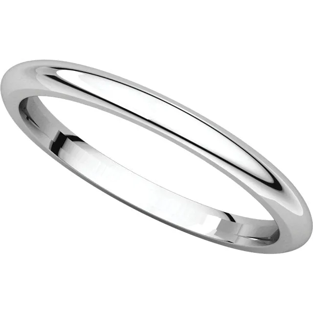Platinum 2mm Comfort Fit Band, Size 6.5
