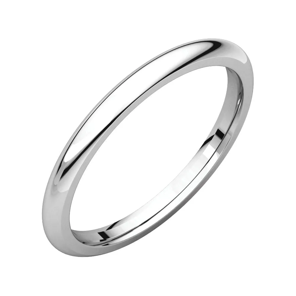 Platinum 2mm Comfort Fit Band, Size 6.5
