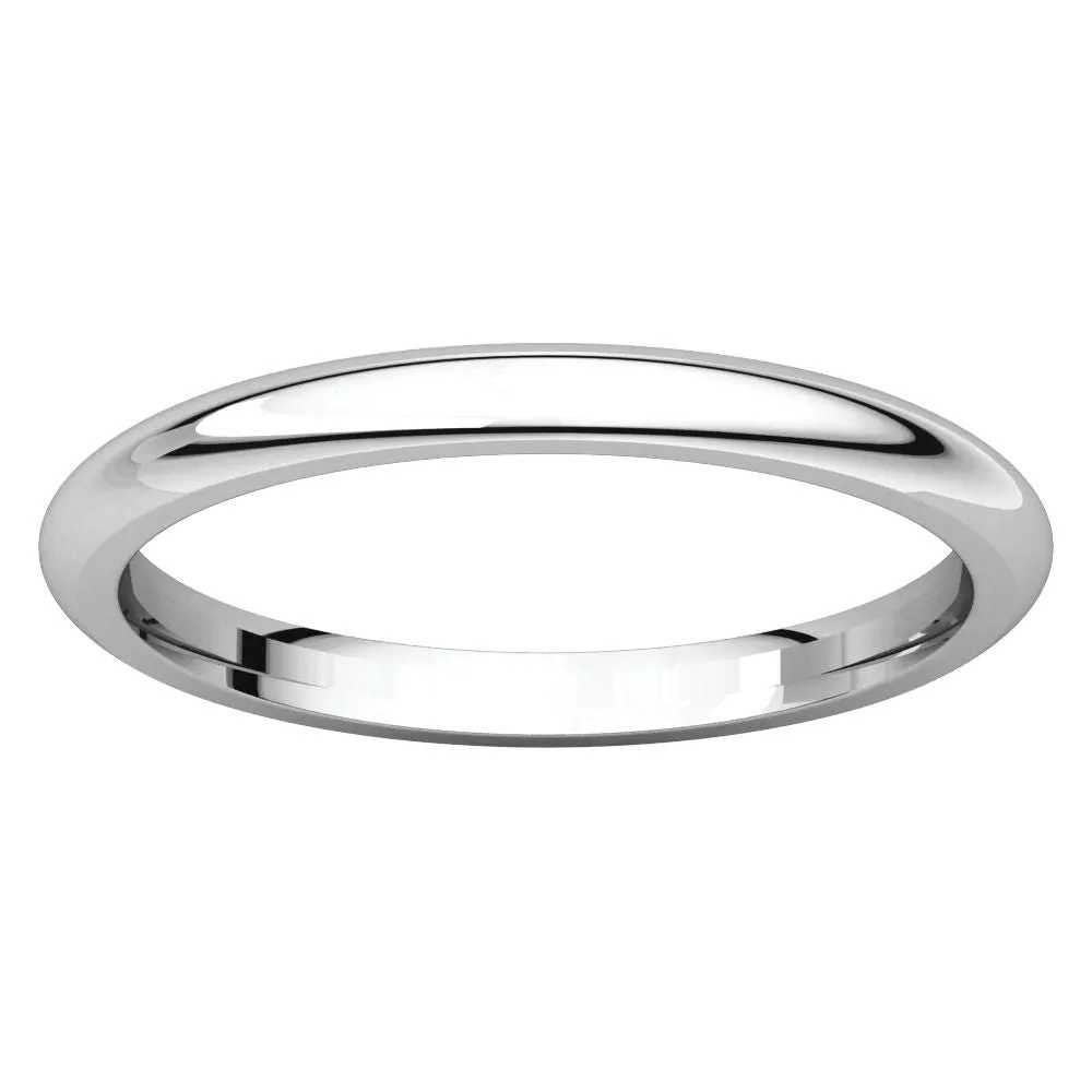 Platinum 2mm Comfort Fit Band, Size 6.5