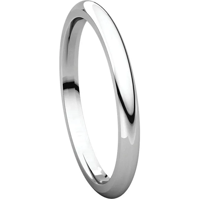 Platinum 2mm Comfort Fit Band, Size 6.5