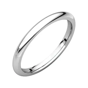 Platinum 2mm Comfort Fit Band, Size 6