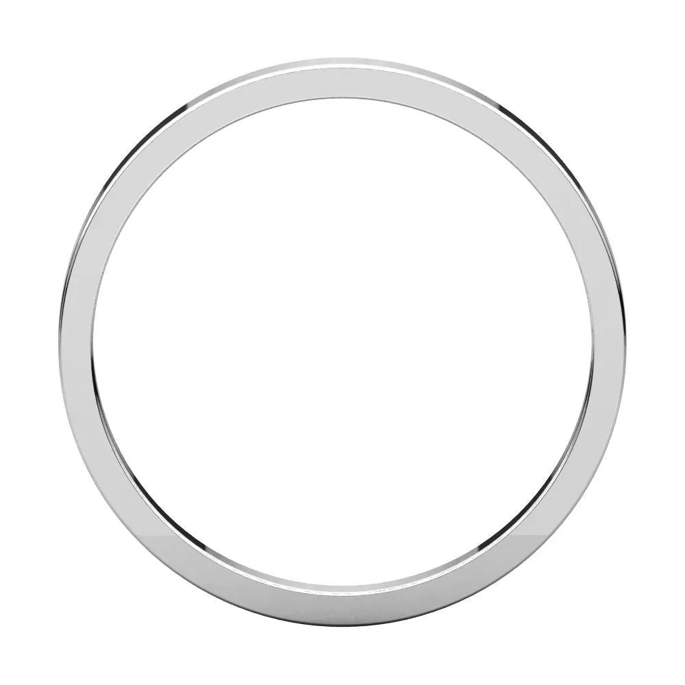 Platinum 2mm Flat Band, Size 8.5