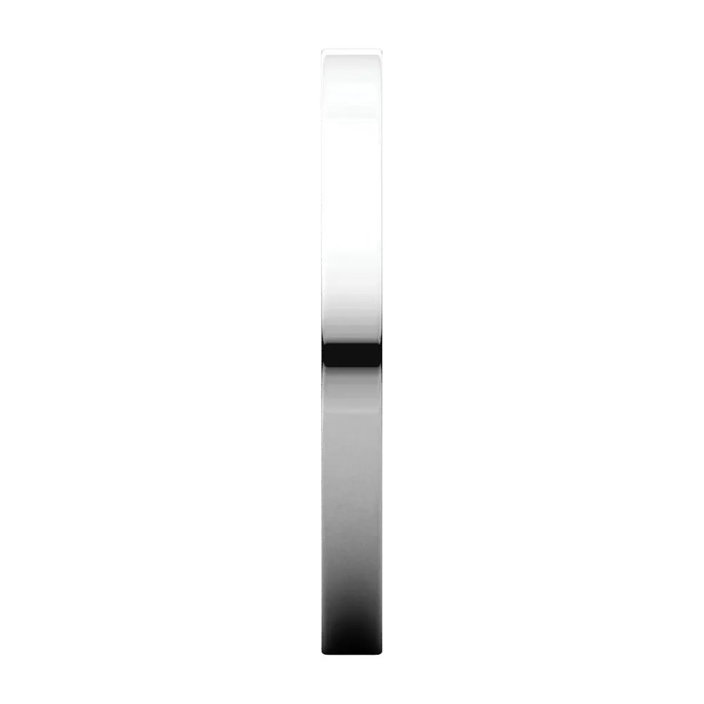Platinum 2mm Flat Band, Size 8.5