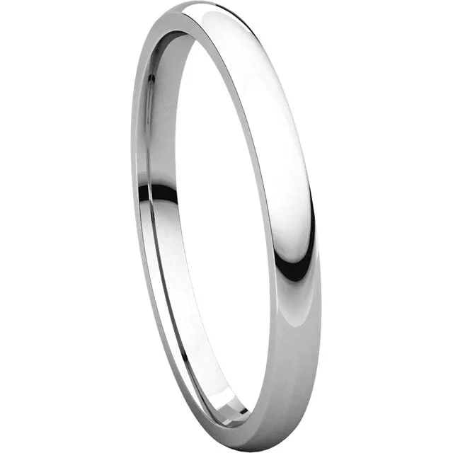 Platinum 2mm Light Comfort Fit Band, Size 4