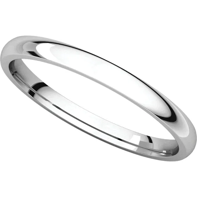 Platinum 2mm Light Comfort Fit Band, Size 4