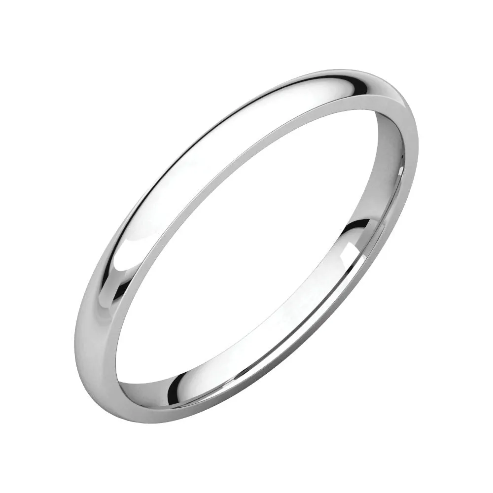 Platinum 2mm Light Comfort Fit Band, Size 4