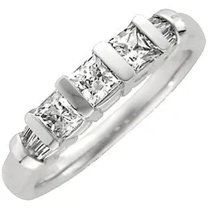Platinum 3/4 CTW Diamond Anniversary Band, Size 6