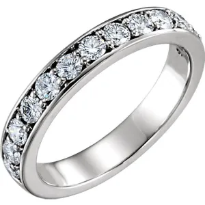 Platinum 3/4 CTW Diamond Band, Size 7