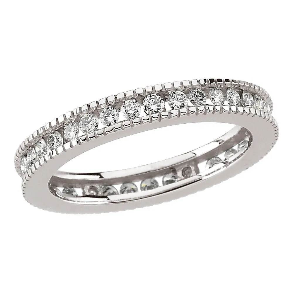 Platinum 3/4 CTW Diamond Eternity Band Size 7