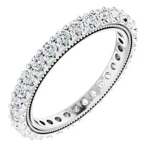 Platinum 3/4 CTW Natural Diamond Eternity Band Size 6