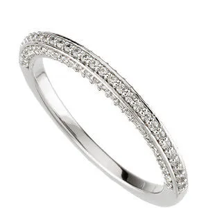 Platinum 3/8 CTW Diamond Band, Size 7