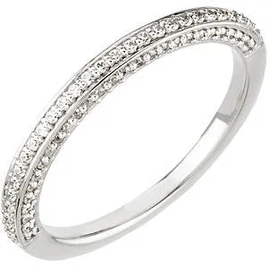 Platinum 3/8 CTW Diamond Band, Size 7