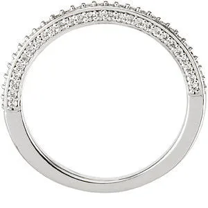 Platinum 3/8 CTW Diamond Band, Size 7
