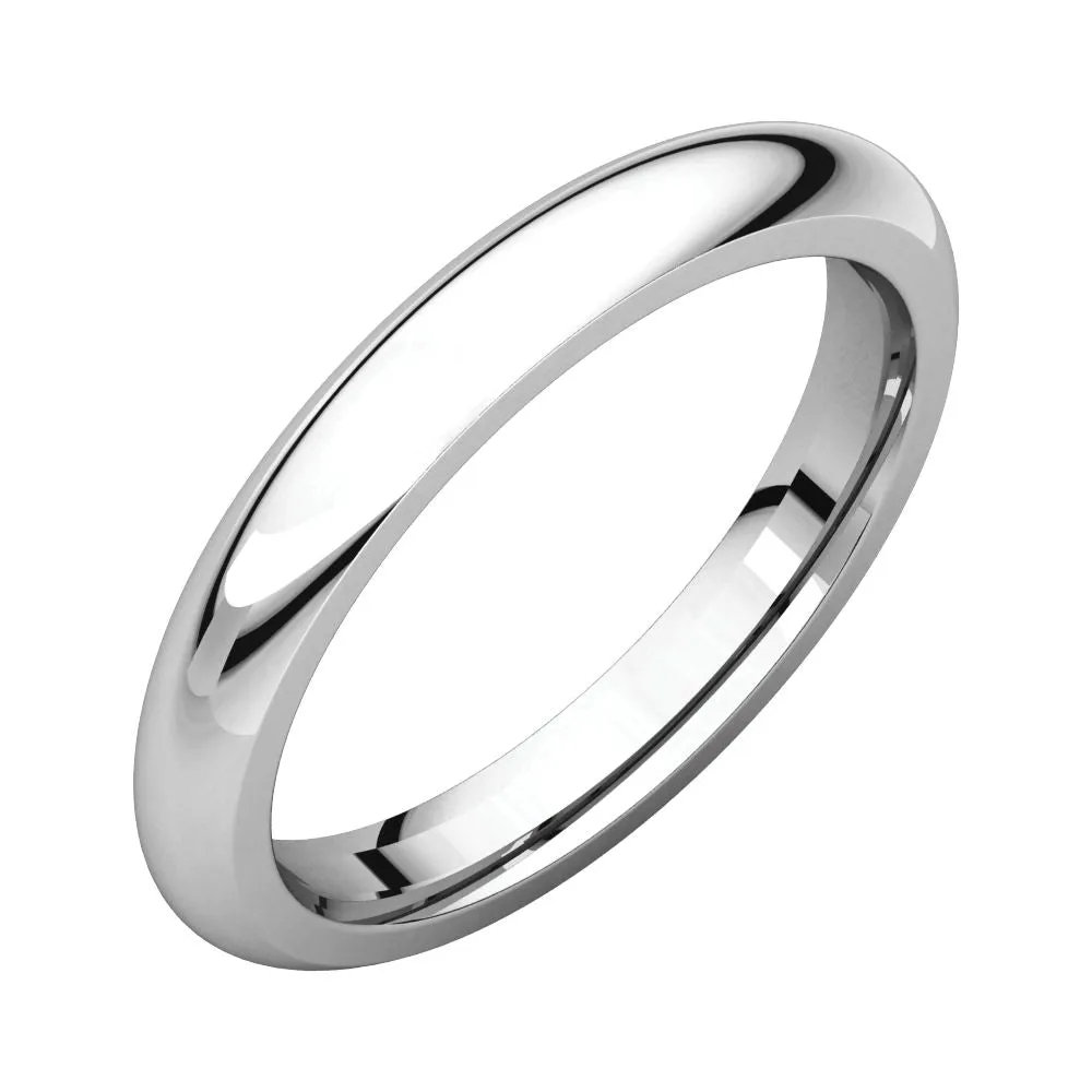 Platinum 3mm Comfort Fit Band, Size 9