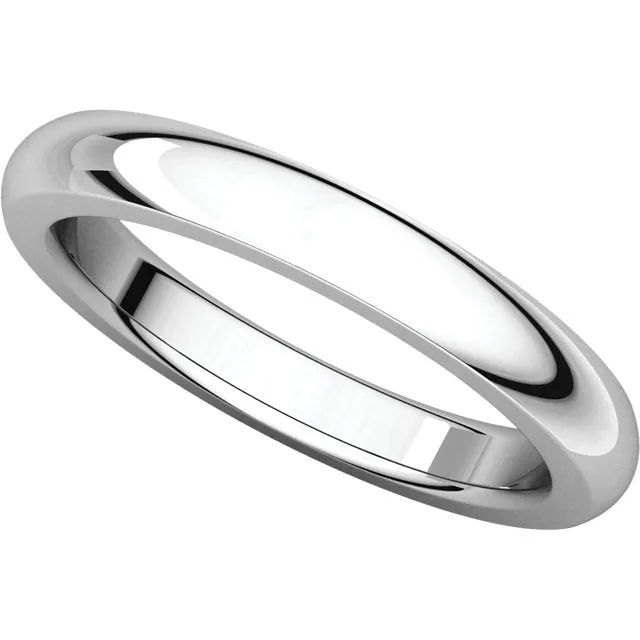 Platinum 3mm Heavy Comfort Fit Band, Size 5