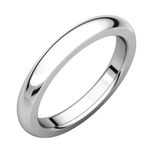 Platinum 3mm Heavy Comfort Fit Band, Size 5