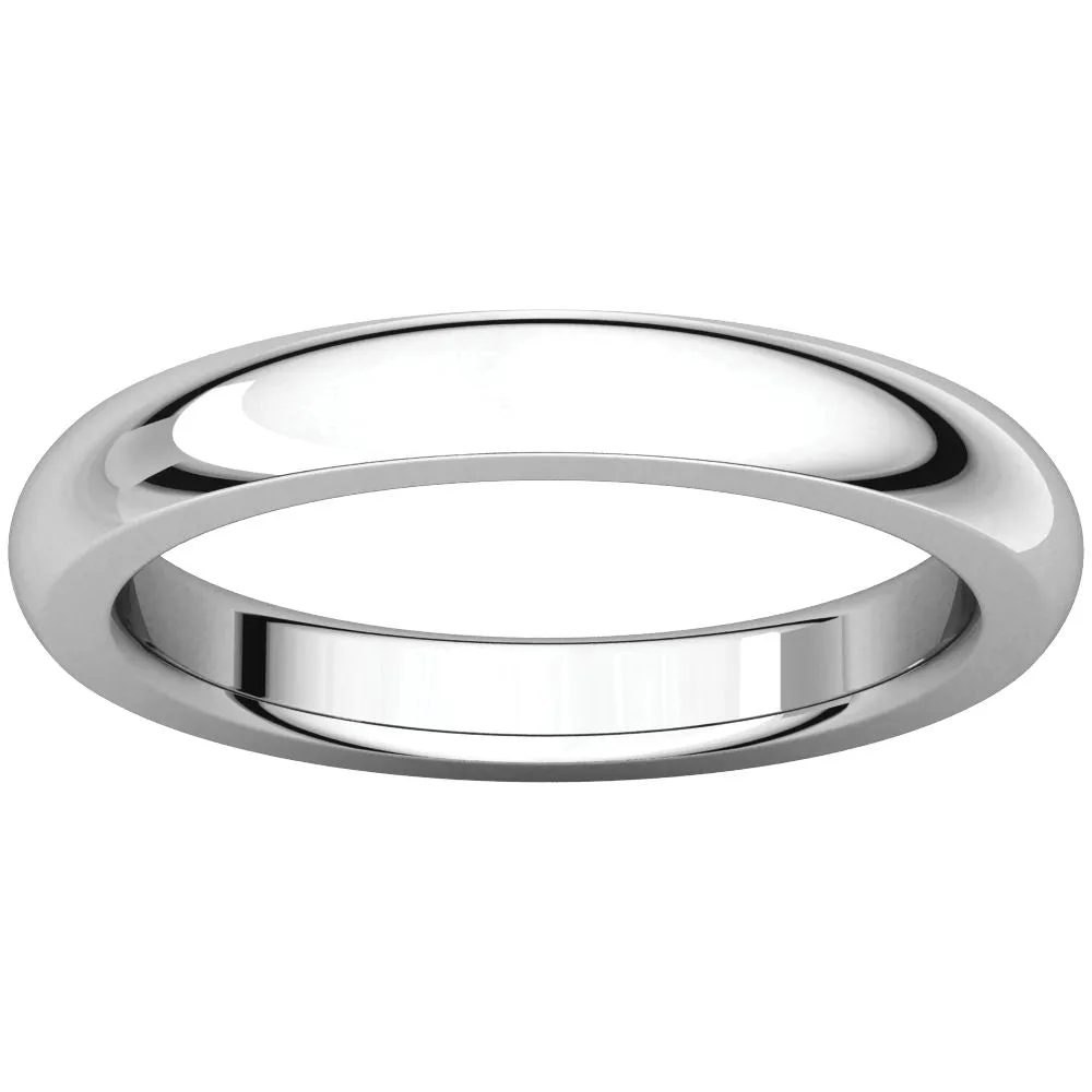Platinum 3mm Heavy Comfort Fit Band, Size 5