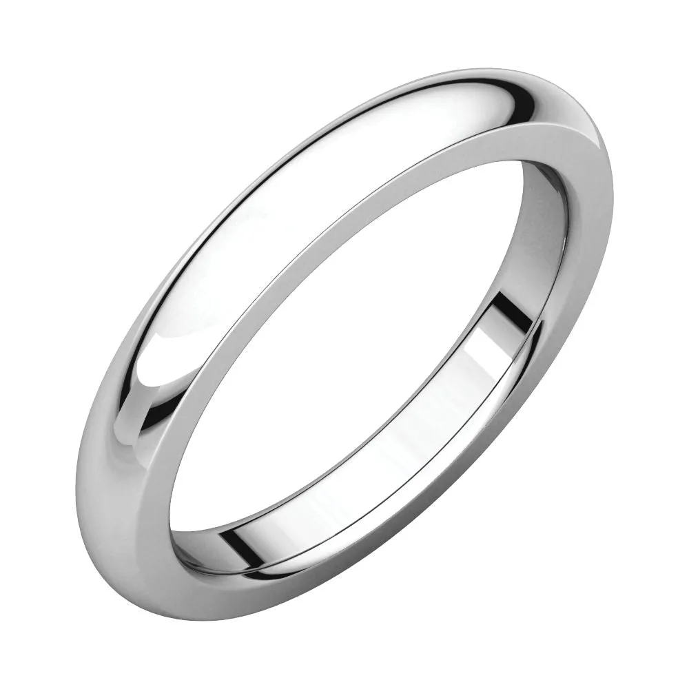 Platinum 3mm Heavy Comfort Fit Band, Size 5