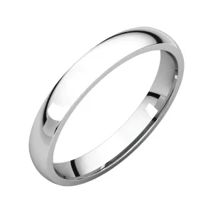 Platinum 3mm Light Comfort Fit Band, Size 7
