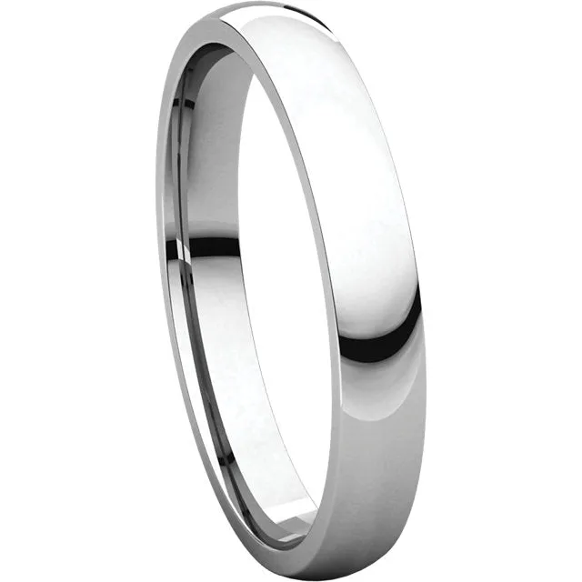 Platinum 3mm Light Comfort Fit Band, Size 7