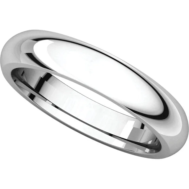 Platinum 4mm Comfort Fit Band, Size 9.5