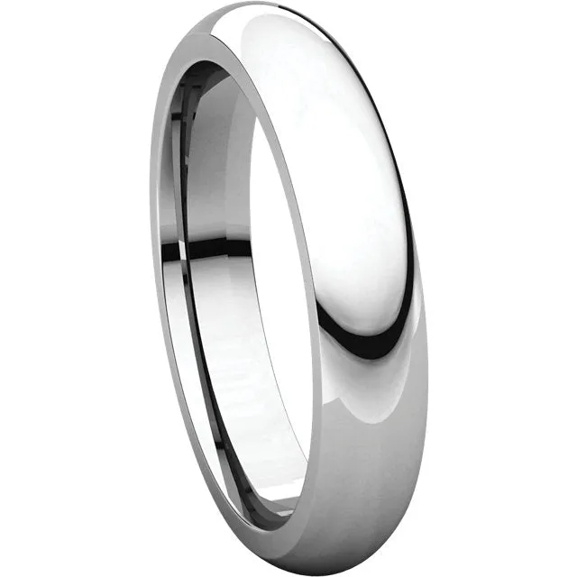 Platinum 4mm Comfort Fit Band, Size 9.5