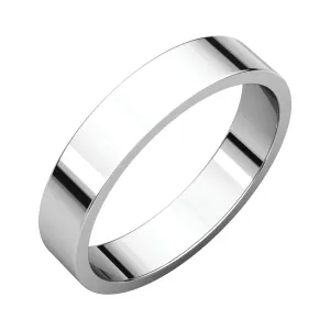Platinum 4mm Flat Band, Size 9