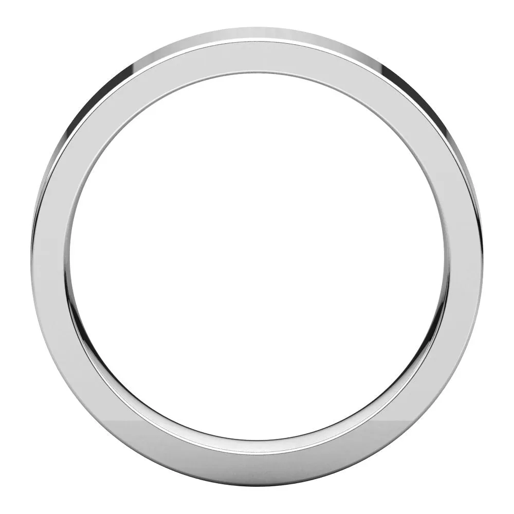 Platinum 4mm Flat Comfort Fit Band, Size 6.5