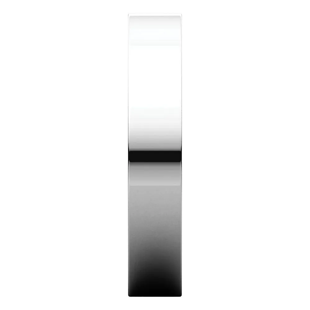Platinum 4mm Flat Comfort Fit Band, Size 6.5