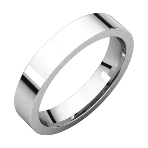 Platinum 4mm Flat Comfort Fit Band, Size 6.5