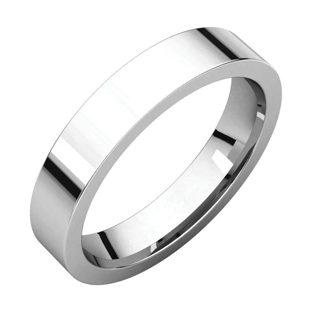 Platinum 4mm Flat Comfort Fit Band, Size 6.5