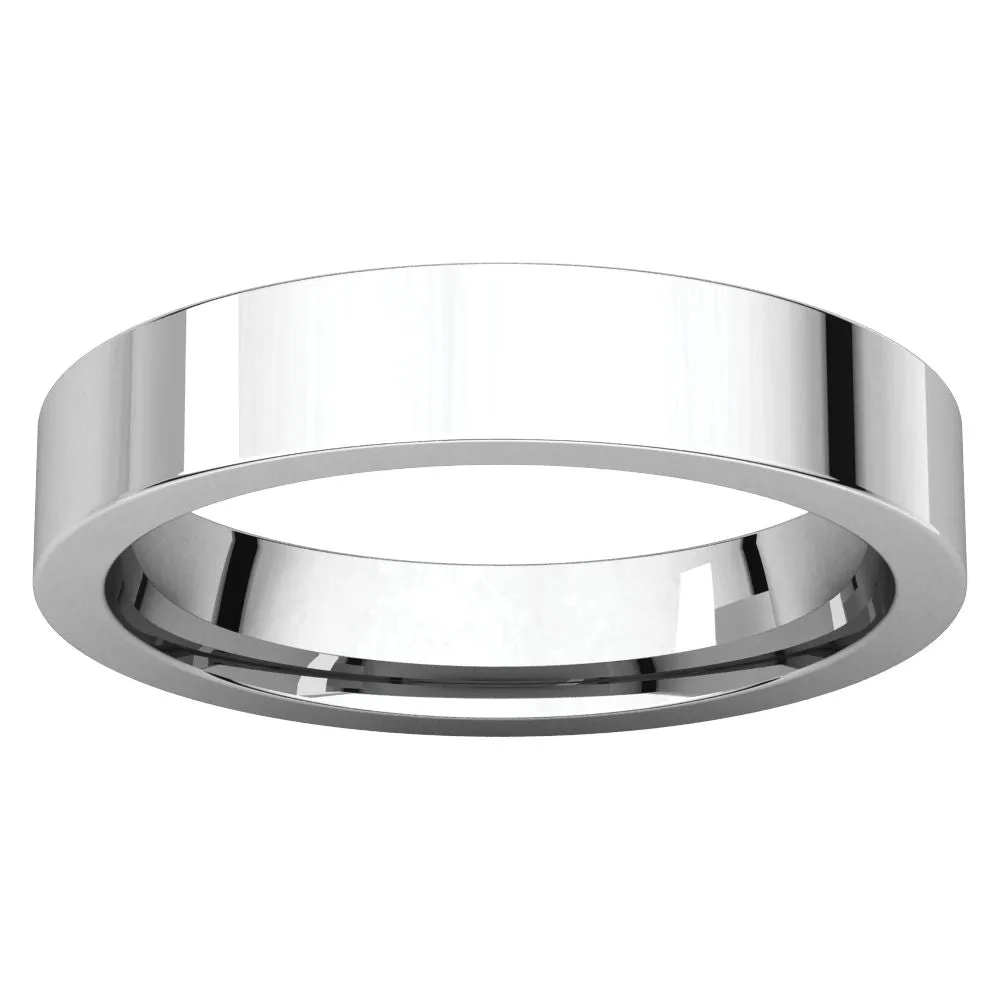 Platinum 4mm Flat Comfort Fit Band, Size 6.5