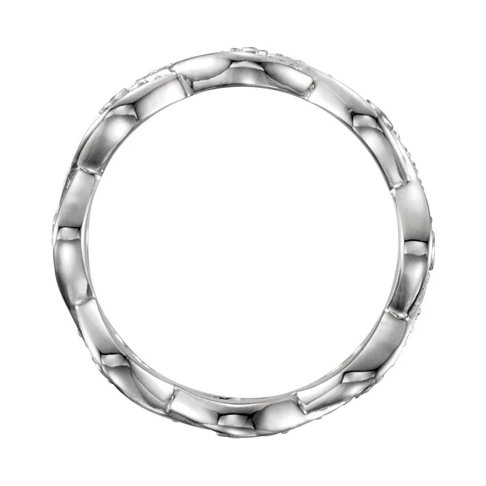 Platinum 5/8 CTW Diamond Eternity Band, Size 7