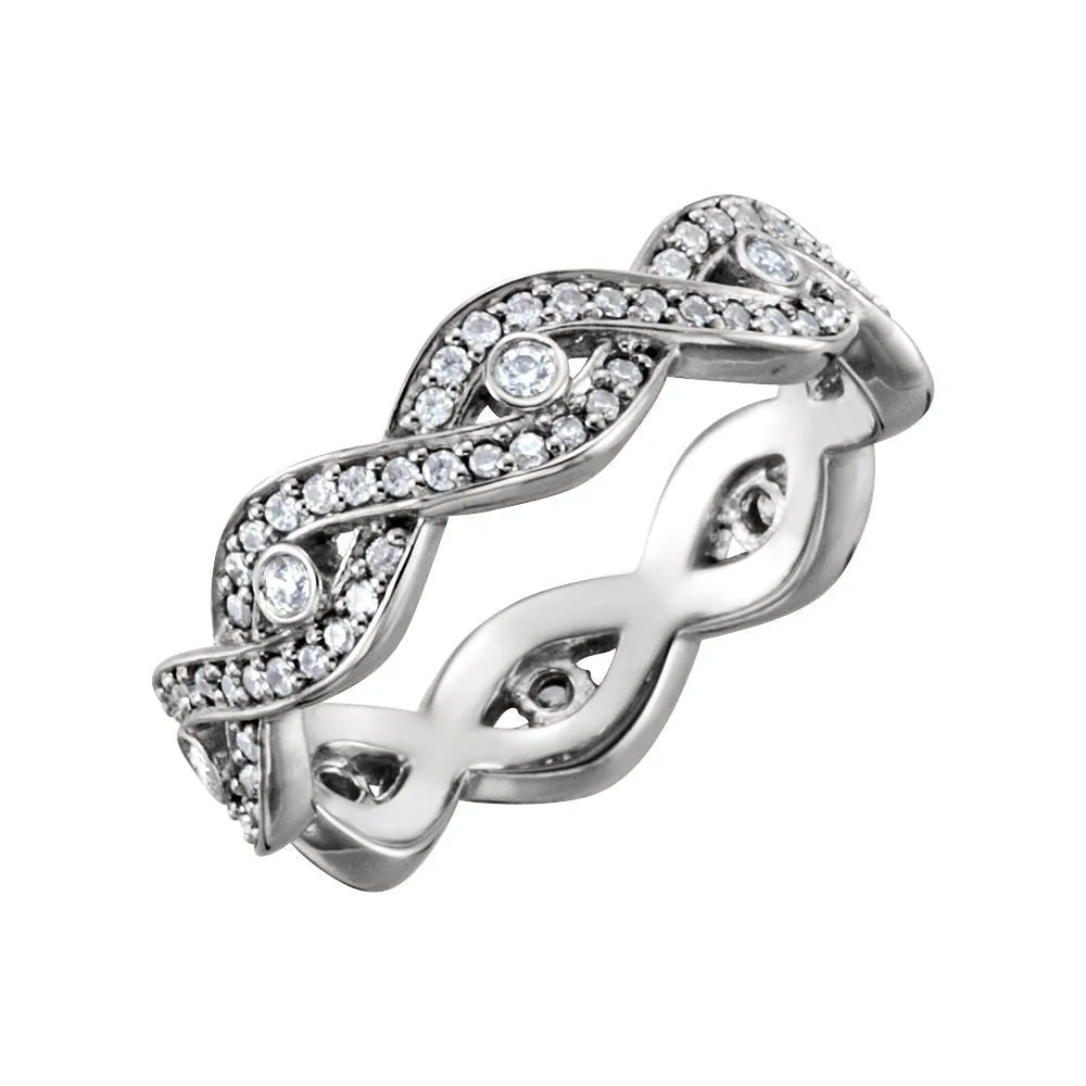 Platinum 5/8 CTW Diamond Eternity Band, Size 7