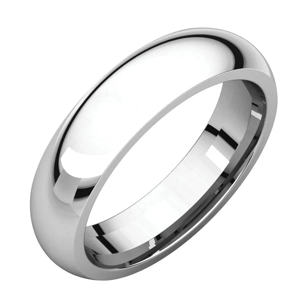 Platinum 5mm Comfort Fit Band, Size 9.5