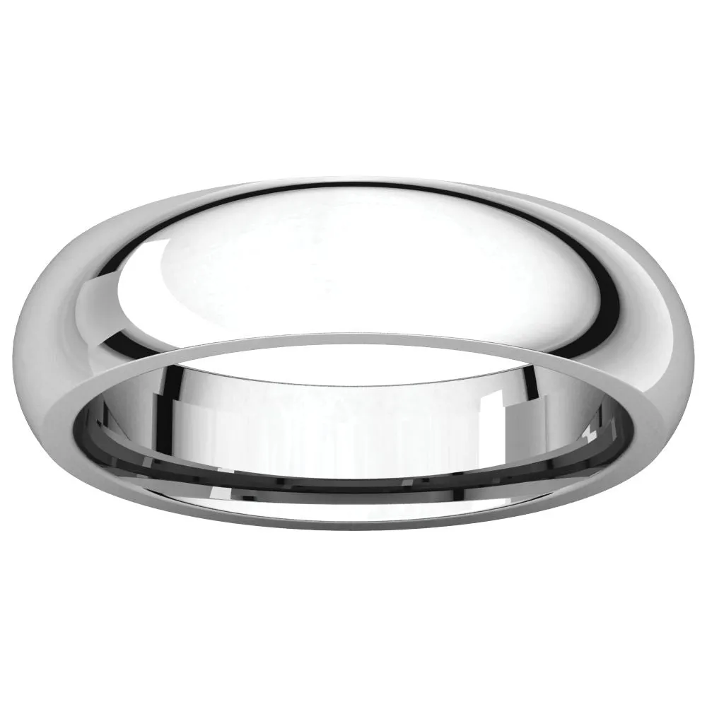 Platinum 5mm Comfort Fit Band, Size 9.5