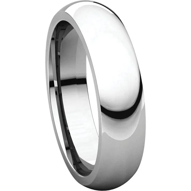 Platinum 5mm Comfort Fit Band, Size 9.5