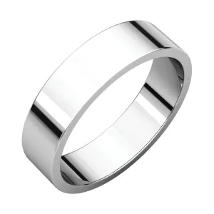 Platinum 5mm Flat Band, Size 5