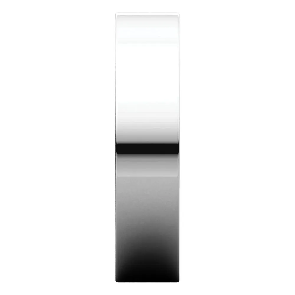 Platinum 5mm Flat Comfort Fit Band, Size 5.5
