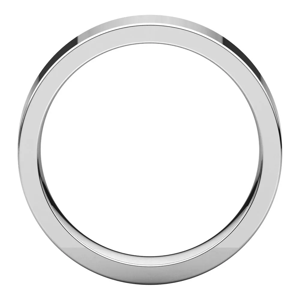 Platinum 5mm Flat Comfort Fit Band, Size 8