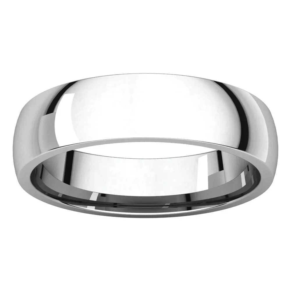 Platinum 5mm Light Comfort Fit Band, Size 8.5
