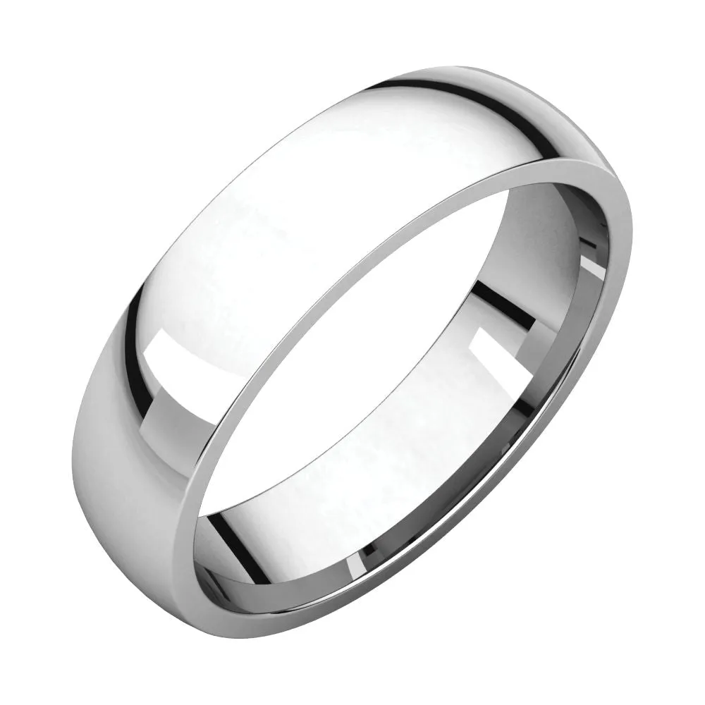 Platinum 5mm Light Comfort Fit Band, Size 8.5