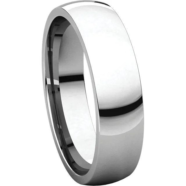 Platinum 5mm Light Comfort Fit Band, Size 8.5