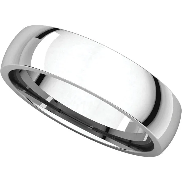 Platinum 5mm Light Comfort Fit Band, Size 8.5