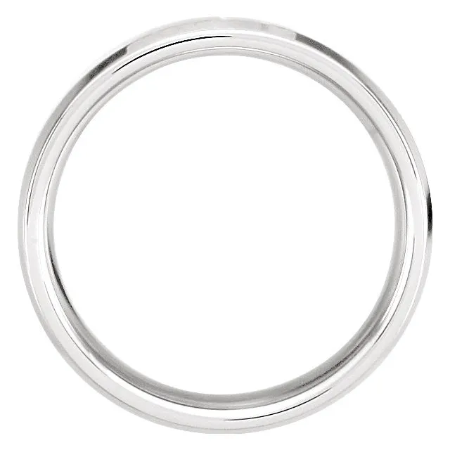 Platinum 6mm Beveled Edge Band Size 10.00