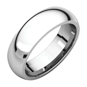 Platinum 6mm Comfort Fit Band, Size 10.5