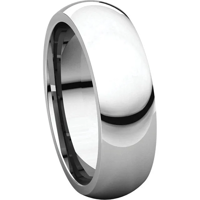 Platinum 6mm Comfort Fit Band, Size 10.5